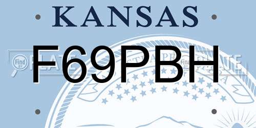 F69PBH Kansas License Plate