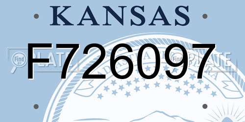 F726097 Kansas License Plate