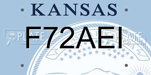 F72AEI Kansas License Plate