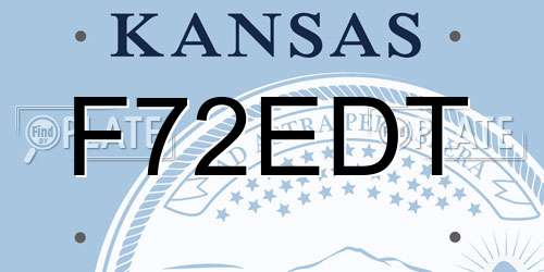 F72EDT Kansas License Plate