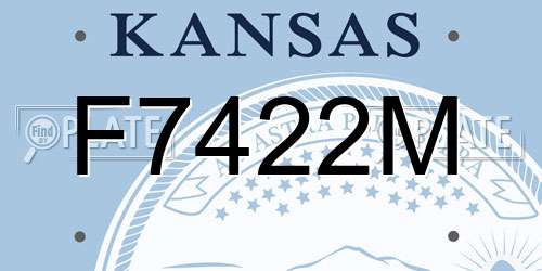 F7422M Kansas License Plate