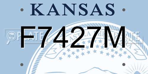F7427M Kansas License Plate