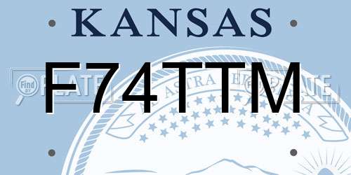 F74TTM Kansas License Plate