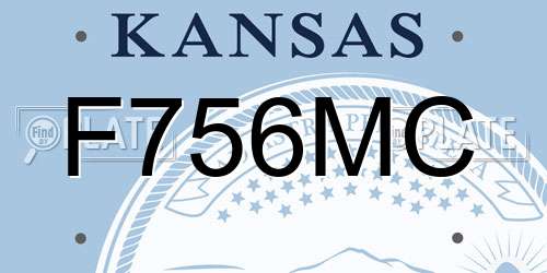 F756MC Kansas License Plate