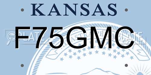 F75GMC Kansas License Plate