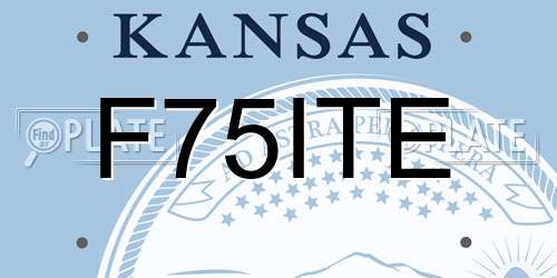 F75ITE Kansas License Plate