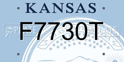 F7730T Kansas License Plate