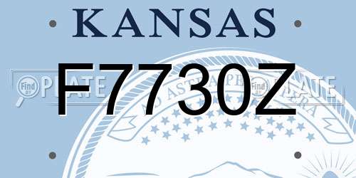 F7730Z Kansas License Plate