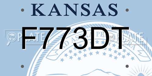 F773DT Kansas License Plate
