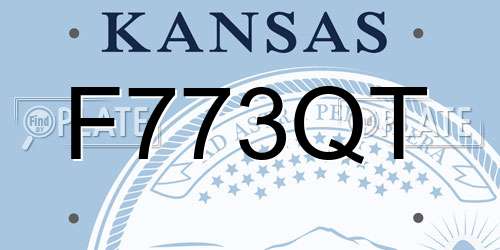 F773QT Kansas License Plate
