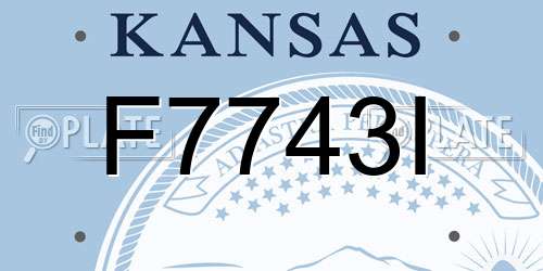 F7743I Kansas License Plate