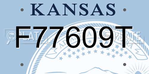 F77609T Kansas License Plate