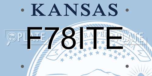 F78ITE Kansas License Plate