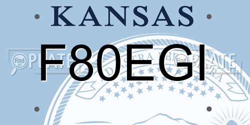 F80EGI Kansas License Plate