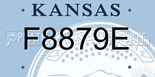 F8879E Kansas License Plate