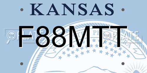 F88MTT Kansas License Plate