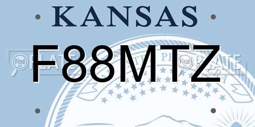 F88MTZ Kansas License Plate