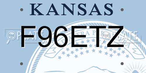 F96ETZ Kansas License Plate