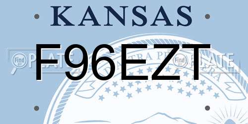 F96EZT Kansas License Plate