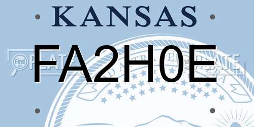 FA2H0E Kansas License Plate