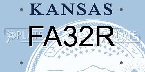 FA32R Kansas License Plate