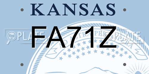 FA71Z Kansas License Plate