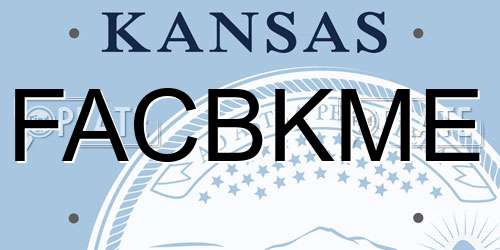 FACBKME Kansas License Plate