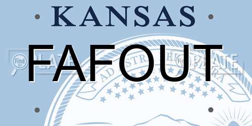 FAFOUT Kansas License Plate