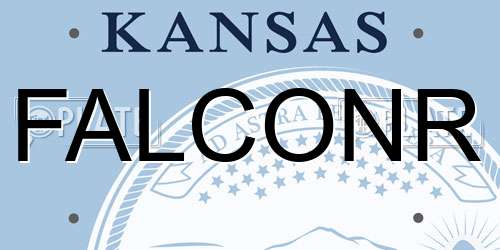 FALCONR Kansas License Plate