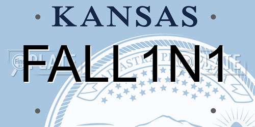 FALL1N1 Kansas License Plate