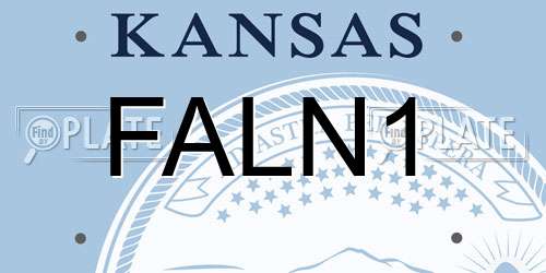 FALN1 Kansas License Plate
