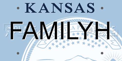 FAMILYH Kansas License Plate