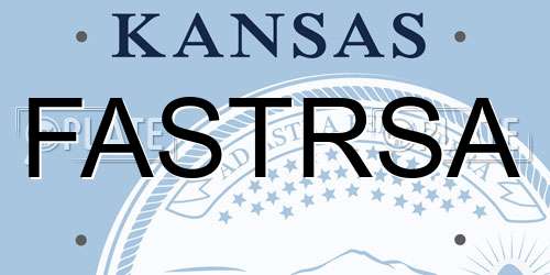 FASTRSA Kansas License Plate