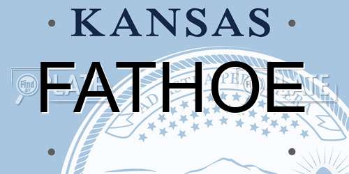 FATHOE Kansas License Plate