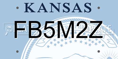 FB5M2Z Kansas License Plate