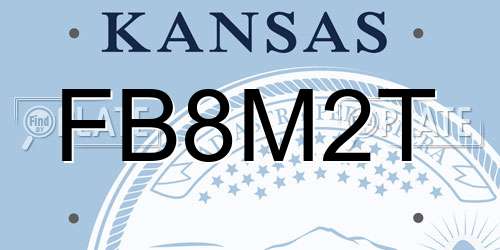FB8M2T Kansas License Plate