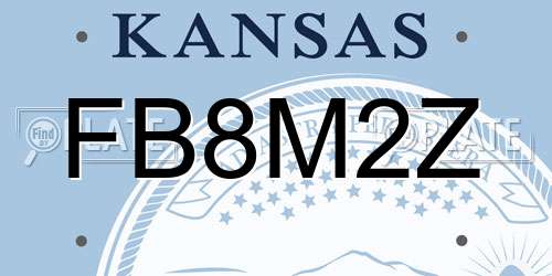 FB8M2Z Kansas License Plate