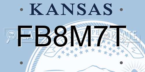 FB8M7T Kansas License Plate