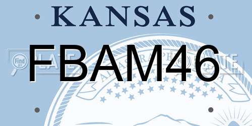 FBAM46 Kansas License Plate