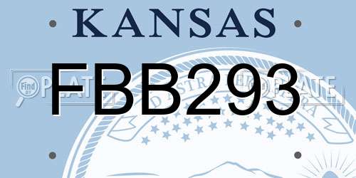 FBB293 Kansas License Plate