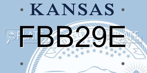 FBB29E Kansas License Plate