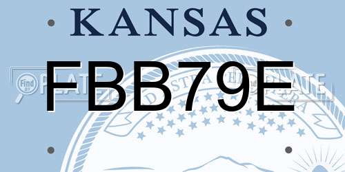 FBB79E Kansas License Plate