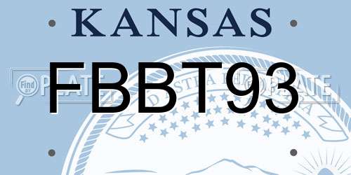 FBBT93 Kansas License Plate