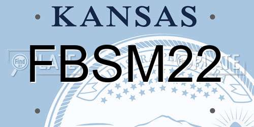 FBSM22 Kansas License Plate