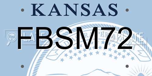 FBSM72 Kansas License Plate