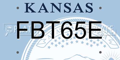 FBT65E Kansas License Plate