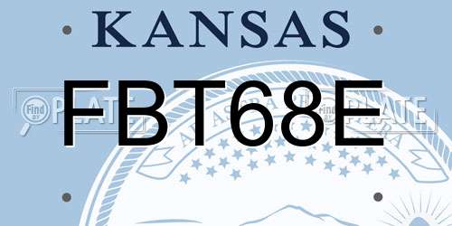 FBT68E Kansas License Plate