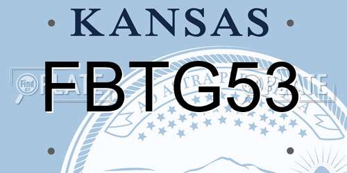 FBTG53 Kansas License Plate