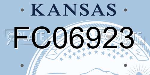 FC06923 Kansas License Plate
