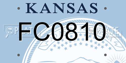 FC0810 Kansas License Plate